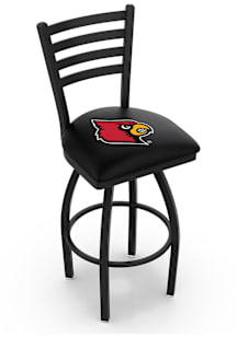 Louisville Cardinals High Back Swivel Pub Stool - Black