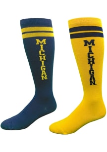 vertical text Michigan Wolverines Mens Tube Socks -