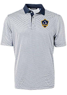 Cutter and Buck LA Galaxy Navy Blue Virtue Eco Pique Micro Stripe Big and Tall Polo