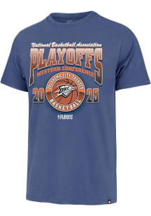 47 Oklahoma City Thunder Blue 2025 Playoff Participant Franklin Short Sleeve Fashion T Shirt