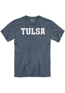 Tulsa Golden Hurricane Tulsa Wordmark Short Sleeve T Shirt - Blue