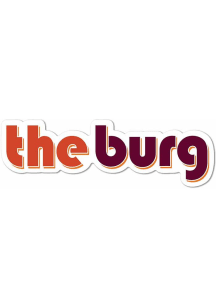 Blacksburg The Burg Letter Stickers - Orange