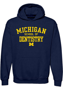Mens Navy Blue Michigan Wolverines School of Dentistry Hooded Sweatshirt