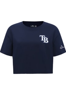 Pro Standard Tampa Bay Rays Womens Navy Blue Classic Short Sleeve T-Shirt