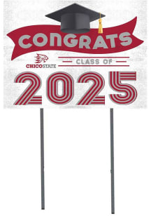 CSU Chico Wildcats KH Sports Fan 18x24 Yard Sign with Stakes Class of 2025 Yard Sign - White
