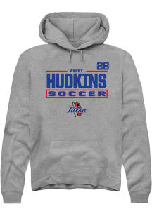 Avery Hudkins Rally Mens Graphite Tulsa Golden Hurricane NIL Stacked Box Player Hood