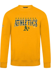 Levelwear Oakland Athletics Mens Gold Zane Snowflakes Long Sleeve Crew Sweatshirt