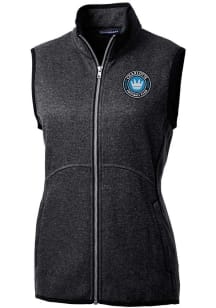 Cutter and Buck Charlotte FC Womens Charcoal Mainsail Vest