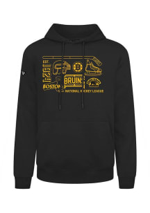 Levelwear Boston Bruins Mens Black Podium Campaign Long Sleeve Hoodie