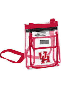 Logo Brands Houston Cougars Red Crossbody Tote Clear Bag
