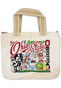Ohio State Buckeyes White 14x18 Canvas Tote