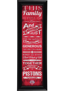 Detroit Pistons 6x20 inch Family Cheer Sign