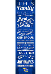 Kansas Jayhawks 6x20 Family Cheer Sign