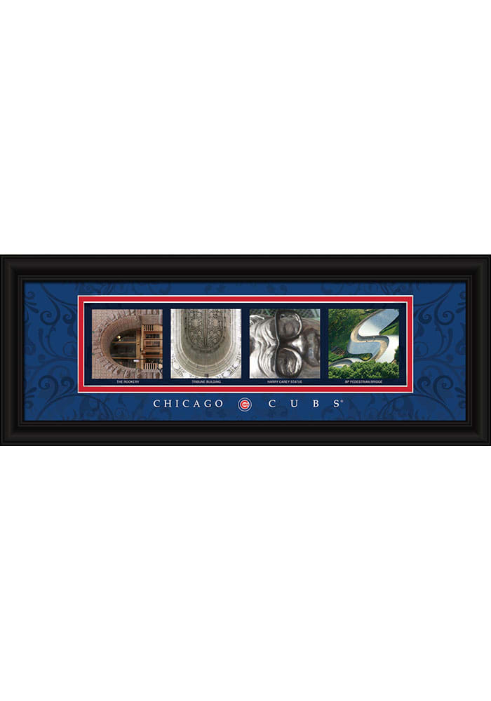 Chicago Cubs 8x20 Framed letter art Framed Posters