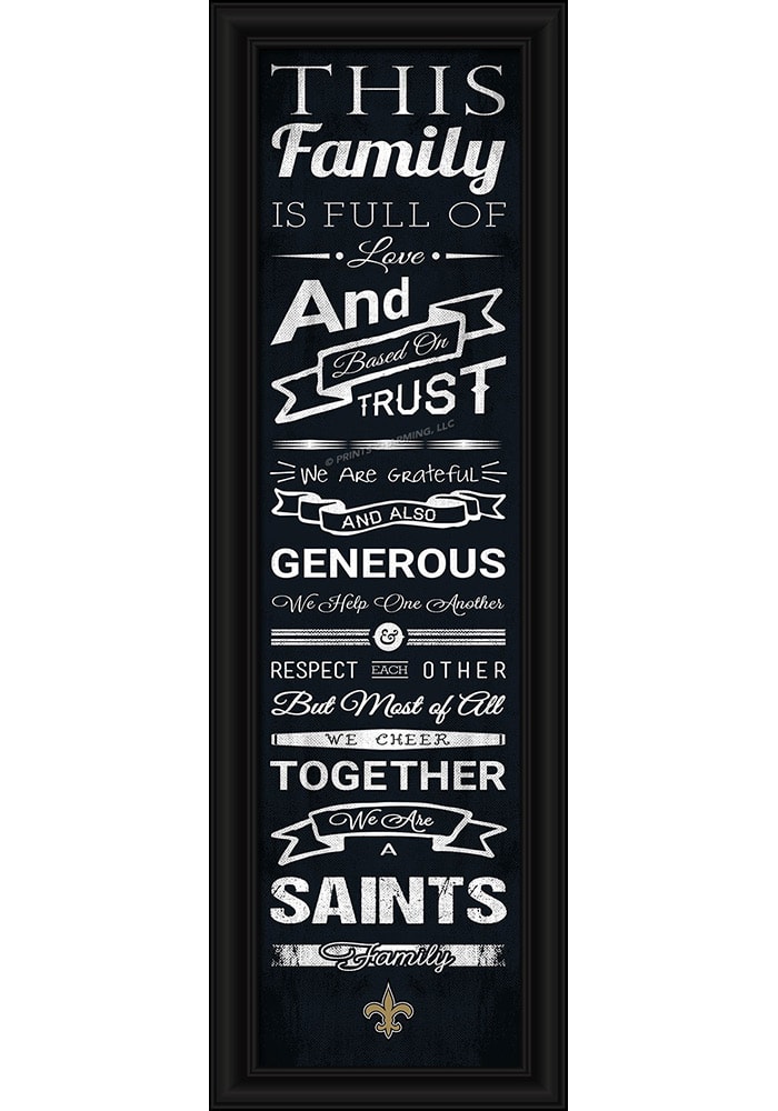New Orleans Saints 8x24 Framed Posters
