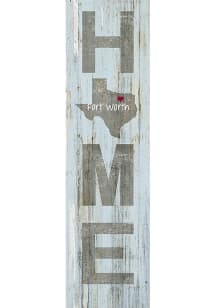 Dallas Ft Worth State 5.5x20 inch White Wash Plaque