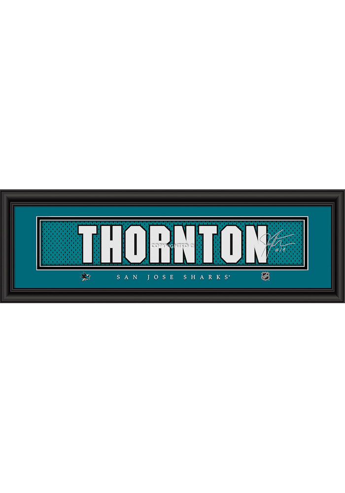 Joe Thornton San Jose Sharks 8x24 Signature Framed Posters