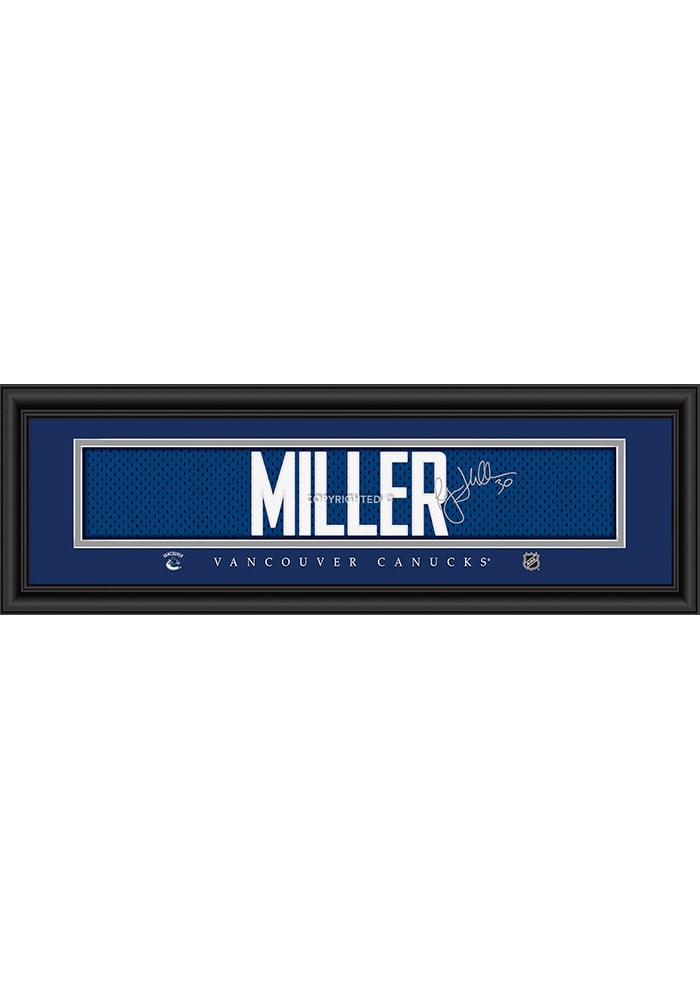 Ryan Miller Vancouver Canucks 8x24 Signature Framed Posters