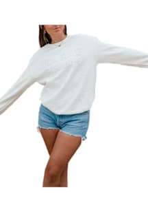 Gameday Social Iowa State Cyclones Womens White Lawrence Crew Sweatshirt