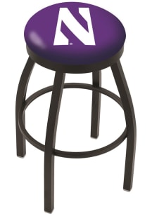 Black Northwestern Wildcats Black Pub Stool