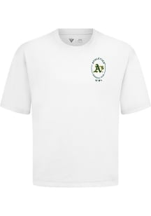Levelwear Oakland Athletics White Signature Knit Signet Short Sleeve Fashion T Shirt