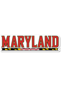 Red Maryland Terrapins 2&quot; Text Dizzler Stickers
