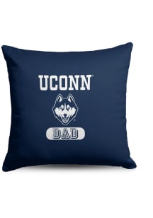 UConn Huskies Dad 18x18 Throw Pillow - Navy Blue