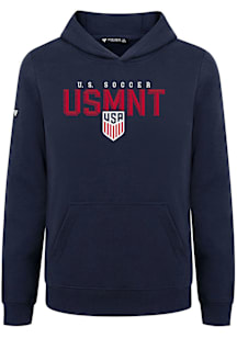 Levelwear USMNT Youth Navy Blue Podium Jr Carve Long Sleeve Hoodie