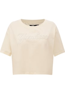 Pro Standard New York Yankees Womens White Neutral Short Sleeve T-Shirt