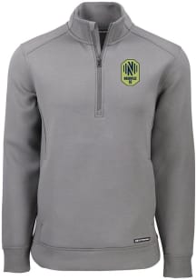 Cutter and Buck Nashville SC Mens Graphite Roam Long Sleeve Qtr Zip Pullover