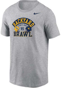 Pitt Panthers Grey Nike Football Backyard Brawl DriFIT Short Sleeve T Shirt