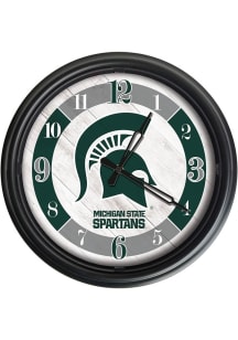 Black Michigan State Spartans Outdoor LED Wall Clock