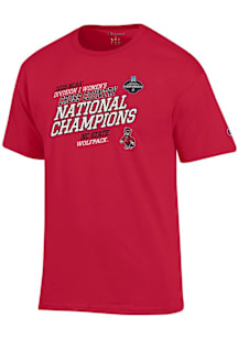 Champion NC State Wolfpack Red 2025 Womens Cross Country Champs Jersey Short Sleeve T Shirt