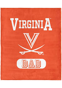 Virginia Cavaliers Dad Silk Touch Fleece Blanket - Orange