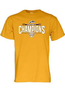 Blue 84 Western Michigan Broncos Gold 2025 MAC Football Champions Short Sleeve T Shirt