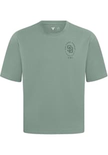 Levelwear San Diego Padres Green Signature Knit Signet Short Sleeve Fashion T Shirt