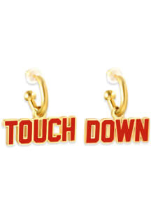 Kansas City EB &amp; Co Touchdown Huggie Hoop Womens Earrings