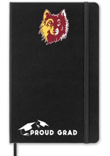 Northern State Wolves Proud Grad team logo Notebook and Folder - Black