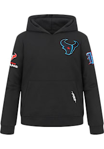 Pro Standard Houston Texans Boys Black Classic Chenille Long Sleeve Hooded Sweatshirt