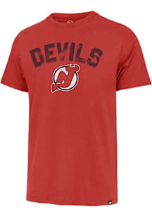 47 New Jersey Devils Red All Arch Franklin Short Sleeve Fashion T Shirt