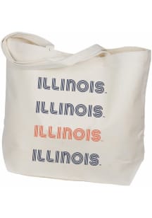 Illinois Fighting Illini Desden Retro Canvas Tote Bag - Orange