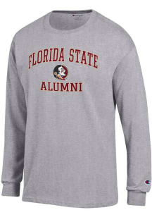 Champion Florida State Seminoles Grey Logo Alumni Jersey Long Sleeve T Shirt