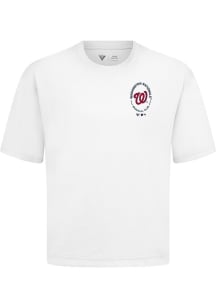 Levelwear Washington Nationals White Signature Knit Register Short Sleeve Fashion T Shirt