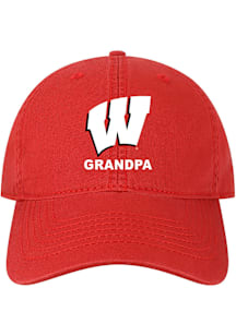 Wisconsin Badgers Grandpa EZA Twill Adjustable Hat - Red