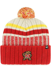 47 Maryland Terrapins Natural Long Range Cuff Mens Knit Hat