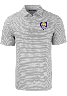 Cutter and Buck Orlando City SC Grey Forge Double Stripe Big and Tall Polo