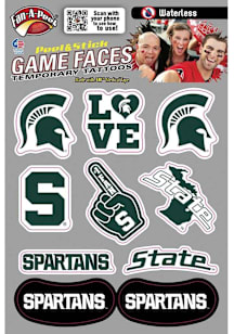 Michigan State Spartans Multi-Design Face Tattoo