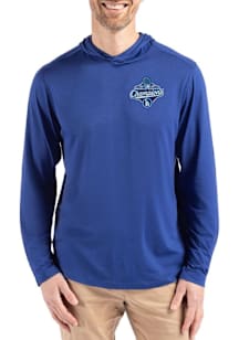 Cutter and Buck Los Angeles Dodgers Mens Blue 2025 World Series Champions Coastline Eco Long Sleev..