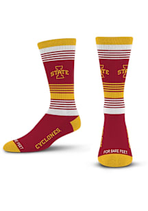 Iowa State Cyclones Ombre Stripe Mens Crew Socks