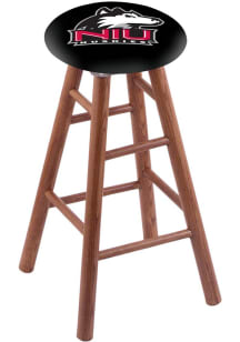 Northern Illinois Huskies Round Cushion Oak Pub Stool - Brown